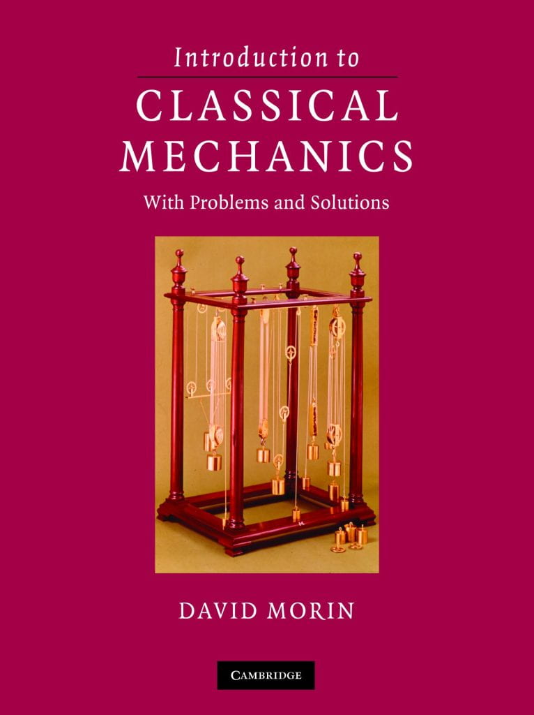 Classical Mechanics book cover. A historical contraption consisting of many pulleys and masses.