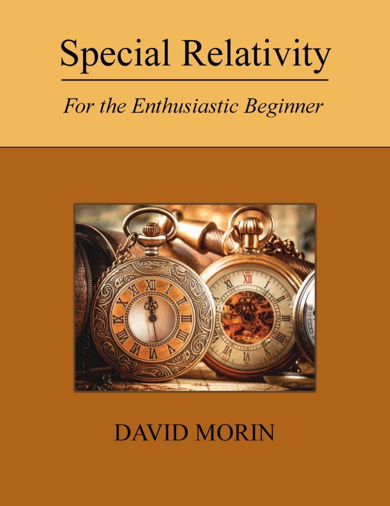 Special Relativity book cover. Two historic looking time pieces.